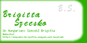 brigitta szecsko business card