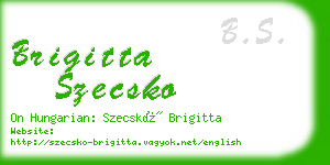 brigitta szecsko business card